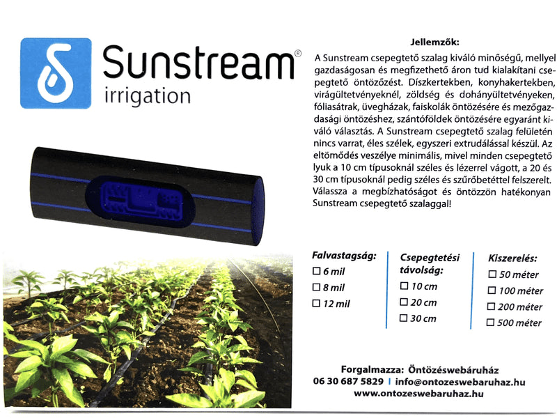 Banda picurare Sunstream FLD distanta irigare 20cm - 100m