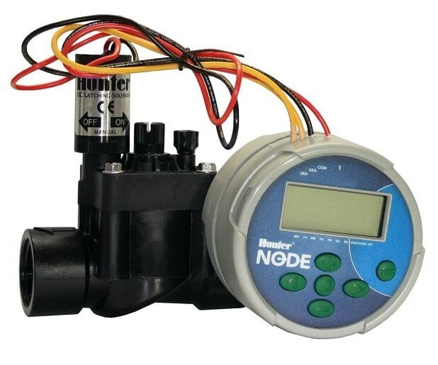 Temporizator irigatii Hunter NODE-100 cu electrovalva programator pe baterie