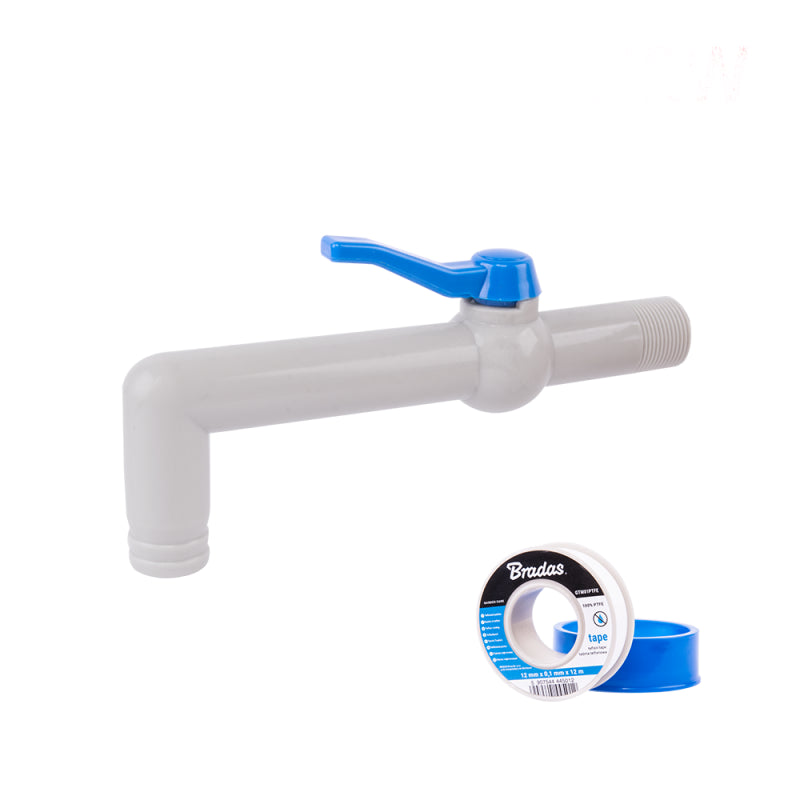 Robinet PVC gradina 90 ° 3/4”